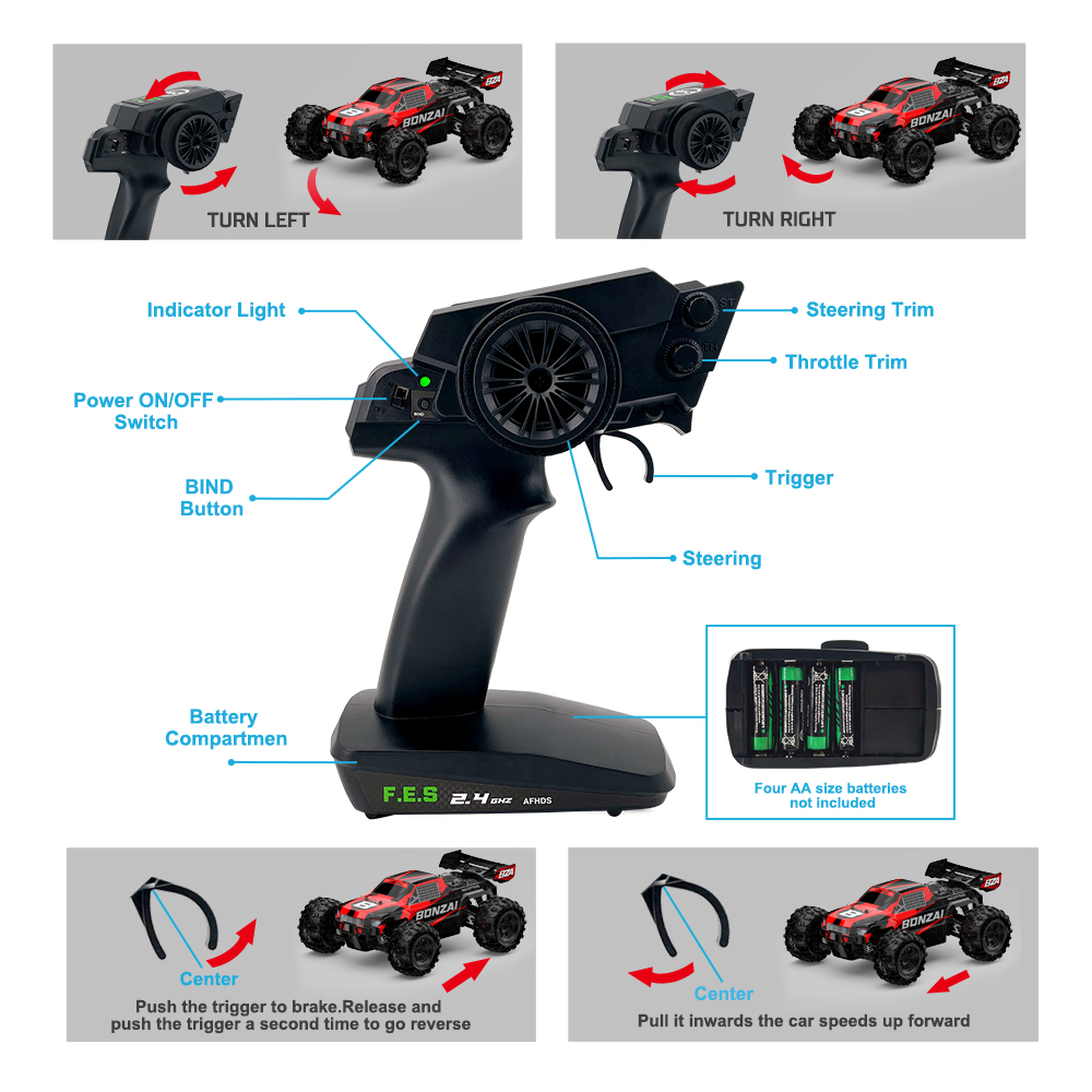 Bonzai 1/12 RC Terénní Buggy V každém terénu 4WD za 2399 Kč - Allegro