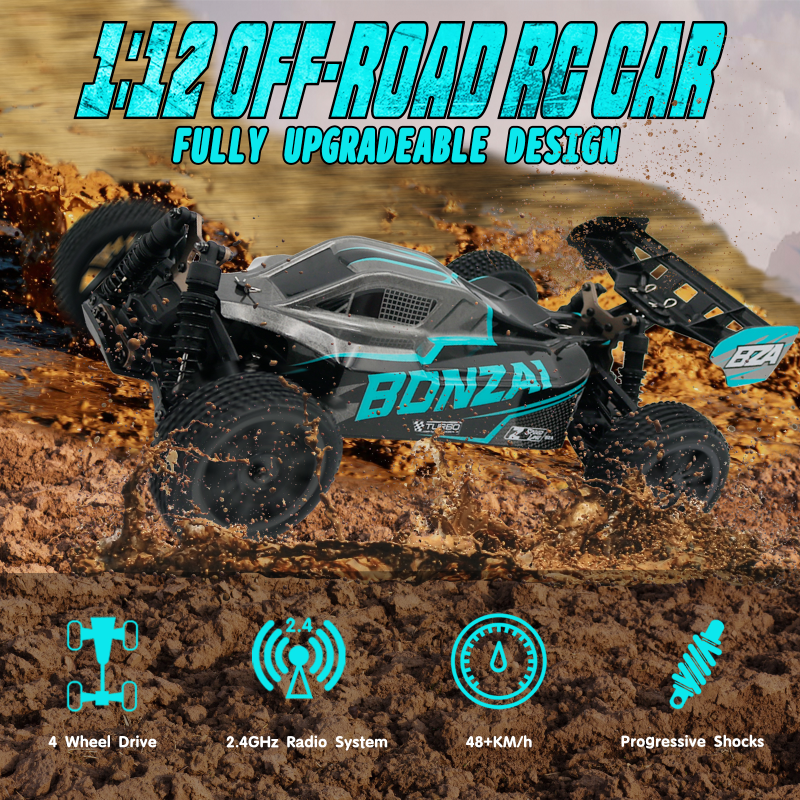 BONZAI 1:12 Buggy 4WD Kraze(blue) 